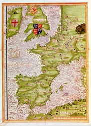 Fol.9v Mapa de Europa Occidental, de 